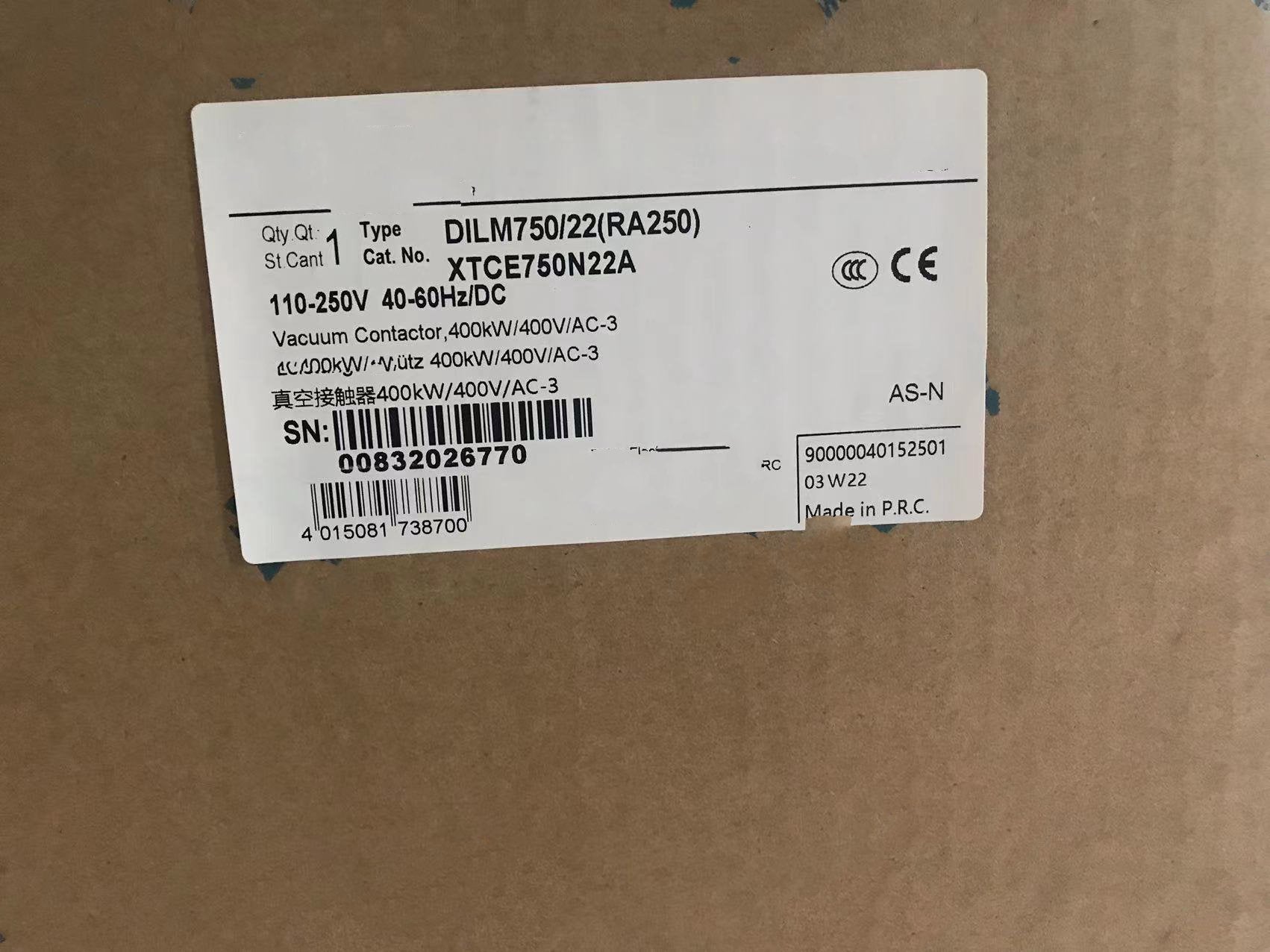 1 PCS NEW  DILM750/22(RA250)  #OYF033