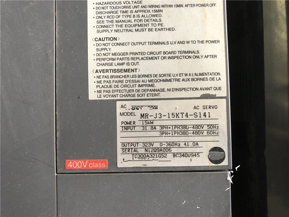 1PC for used   MR-J3-15KT4-S141  #OYF033