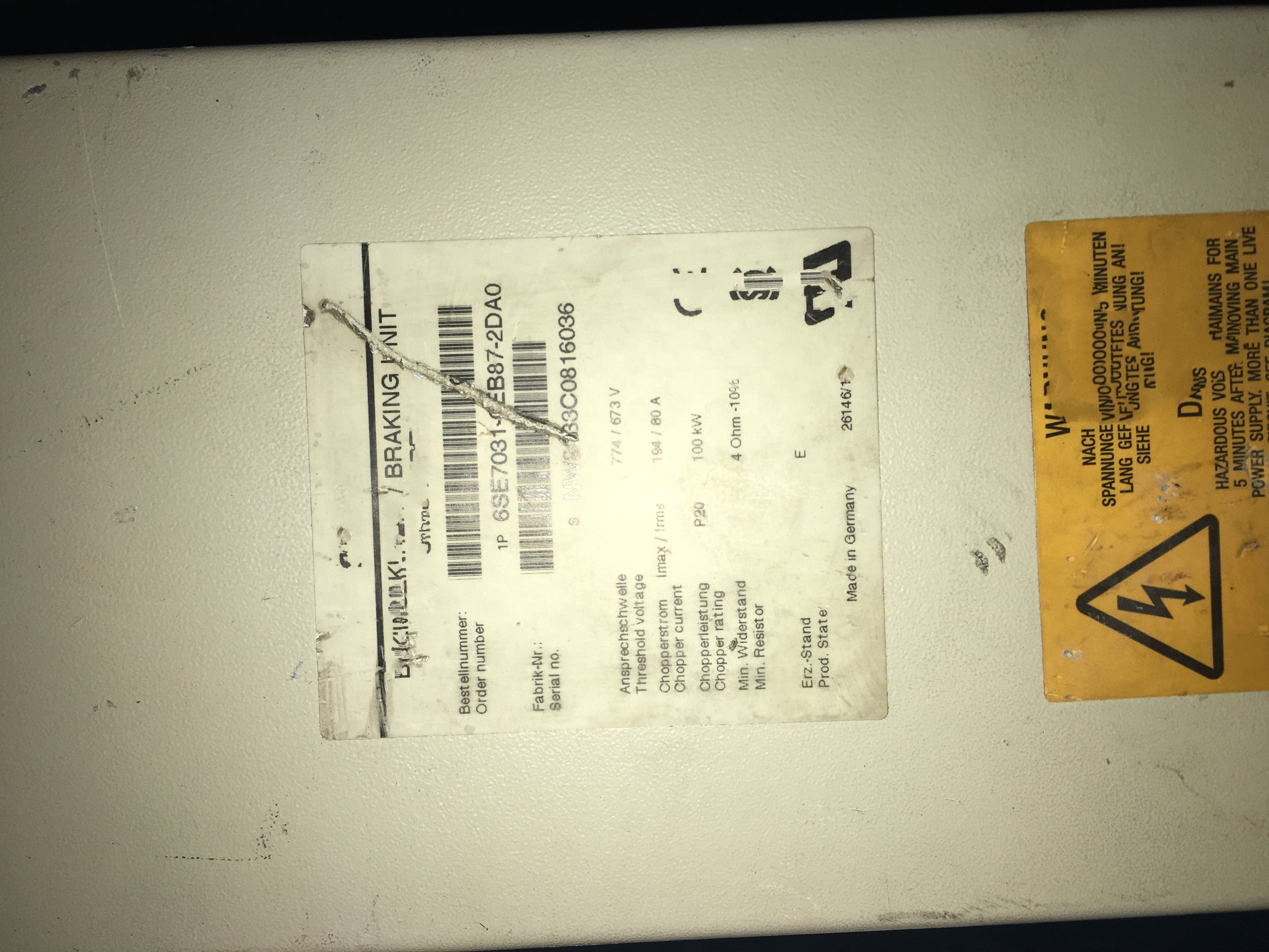1PC for used  6SE7031-6EB87-2DA0  #OYF033