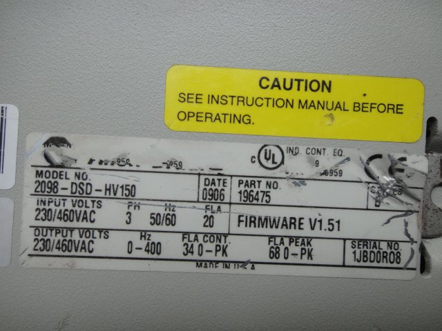 1PC for used   2098-DSD-HV150   #OYF033