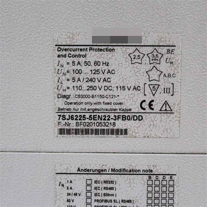 1PC for  used    7SJ6225-5EN22-3FB0/DD   #OYF033
