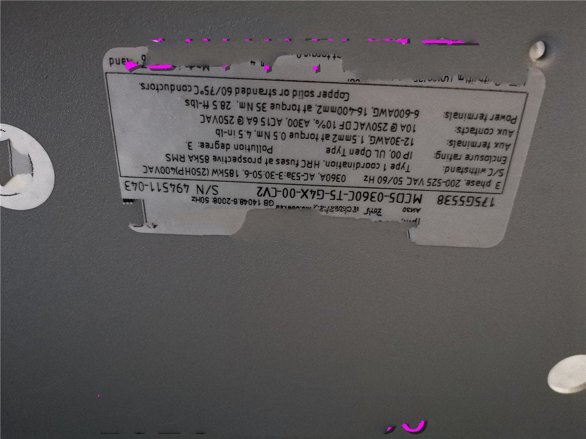 1PC for  used   MCD5-0360C-T5-G4X-00-CV2   #OYF033