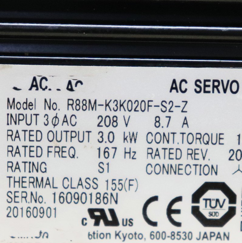 1PC for  used     R88M-K3K020F-S2-Z  #OYF033