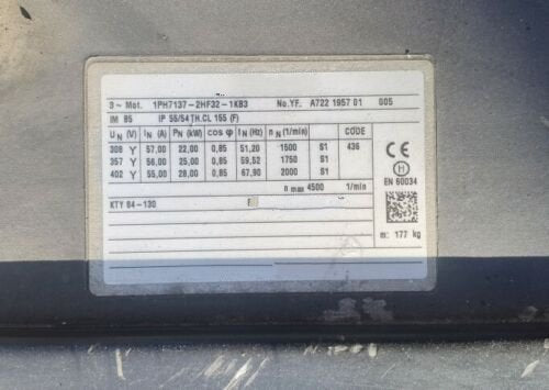 1PC for used   1PH7137-2HF32-1KB3  #OYF033