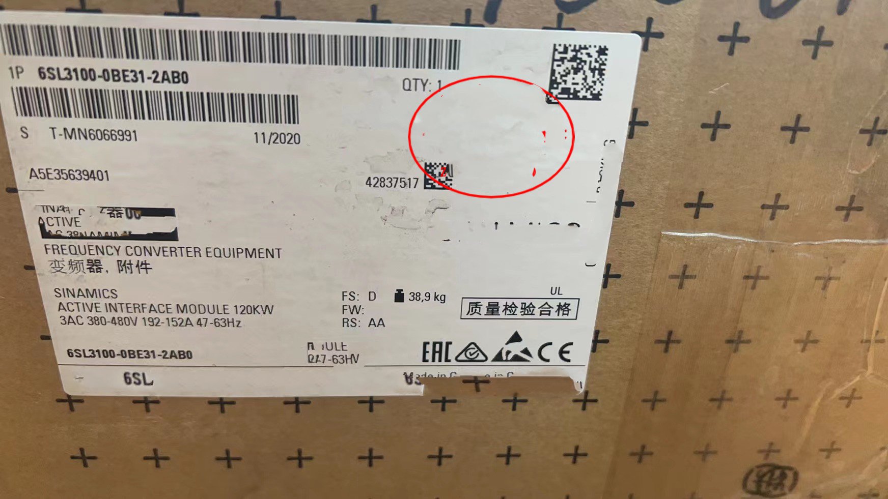 1 PCS NEW   6SL3100-0BE31-2AB0   #OYF033