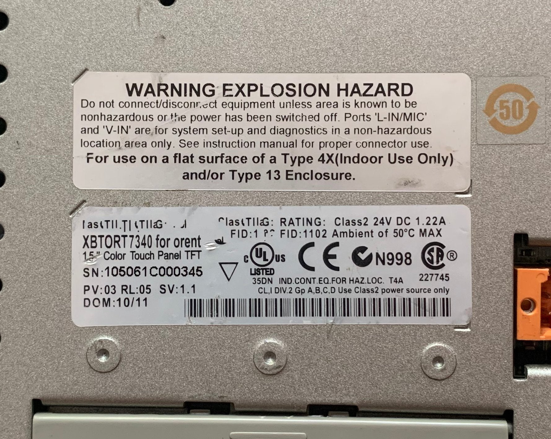1PC for used     XBTORT7340 #OYF033