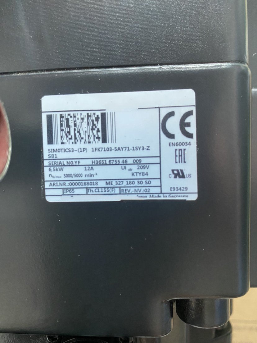 1PC for used   1FK7103-5AY71-1SY3-Z     #OYF033