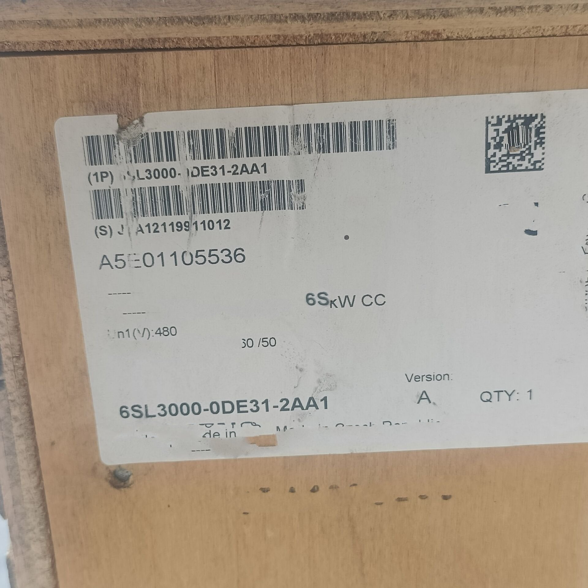 1 PCS NEW  6SL3000-0DE31-2AA1  #OYF033