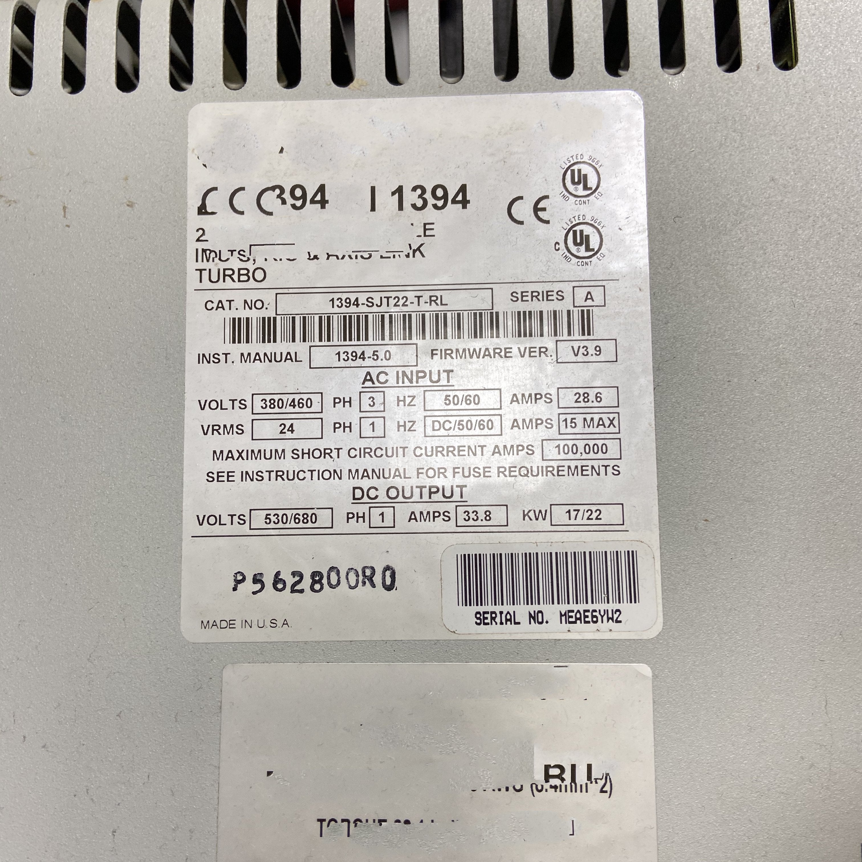 1PC for used  1394-SJT22-T-RL   #OYF033