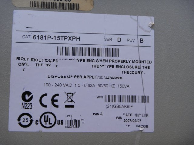 1PC for used  6181P-15TPXPH   #OYF033