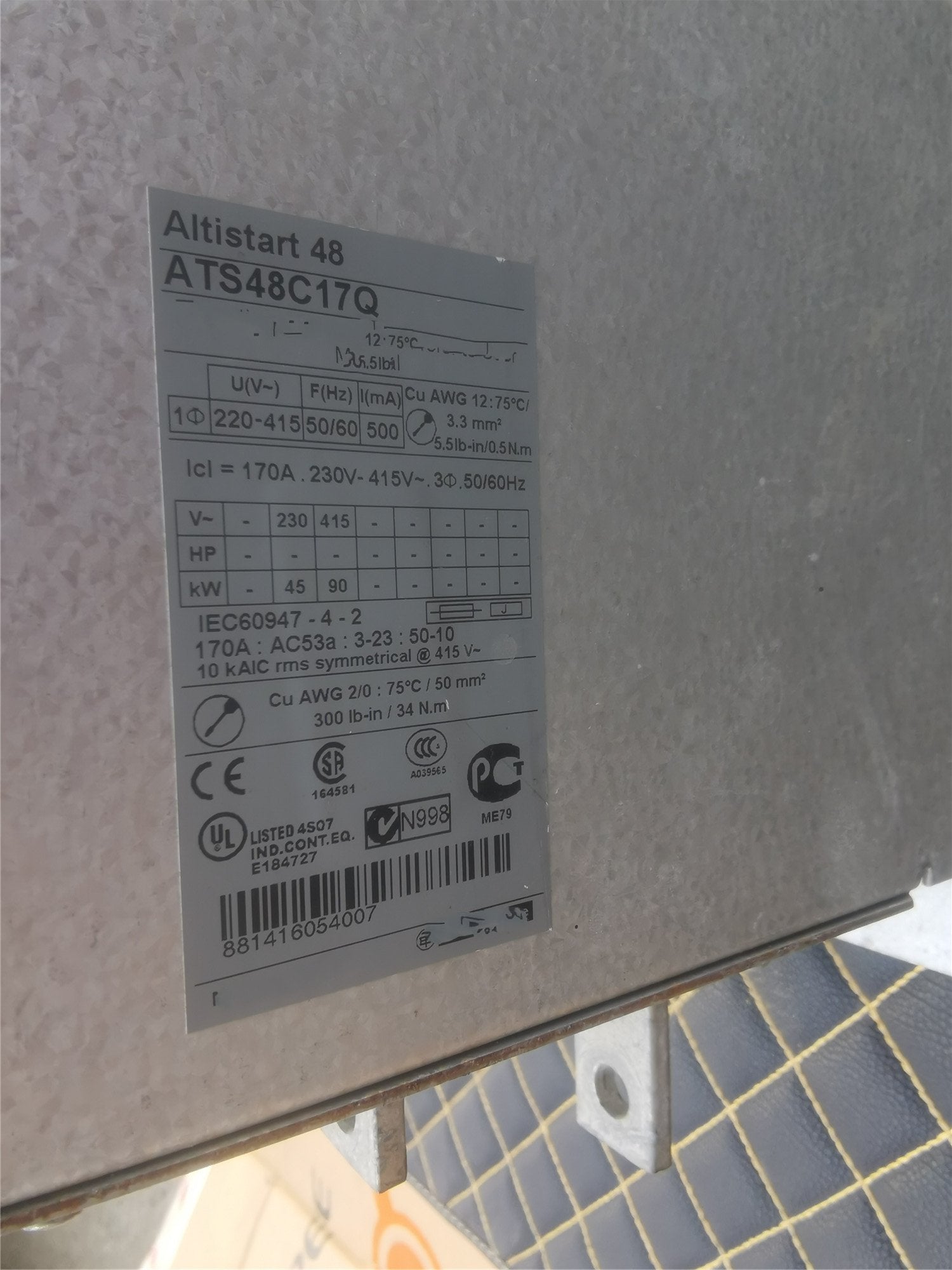 1PC for used    ATS48C17Q  #OYF033
