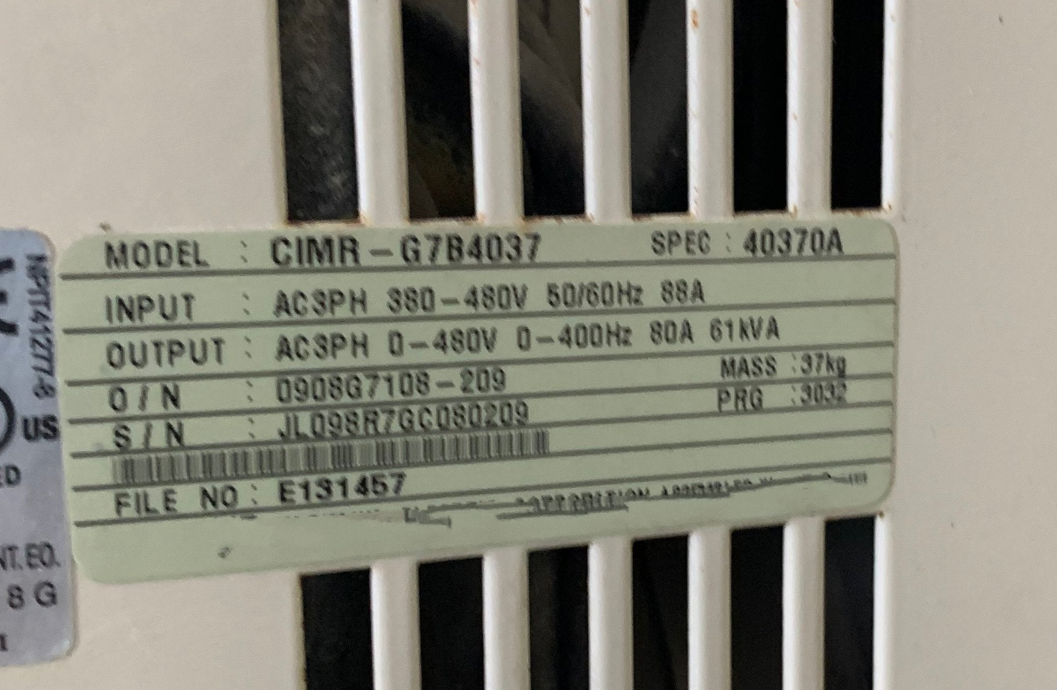 1PC for used    CIMR-G7B4037  #OYF033
