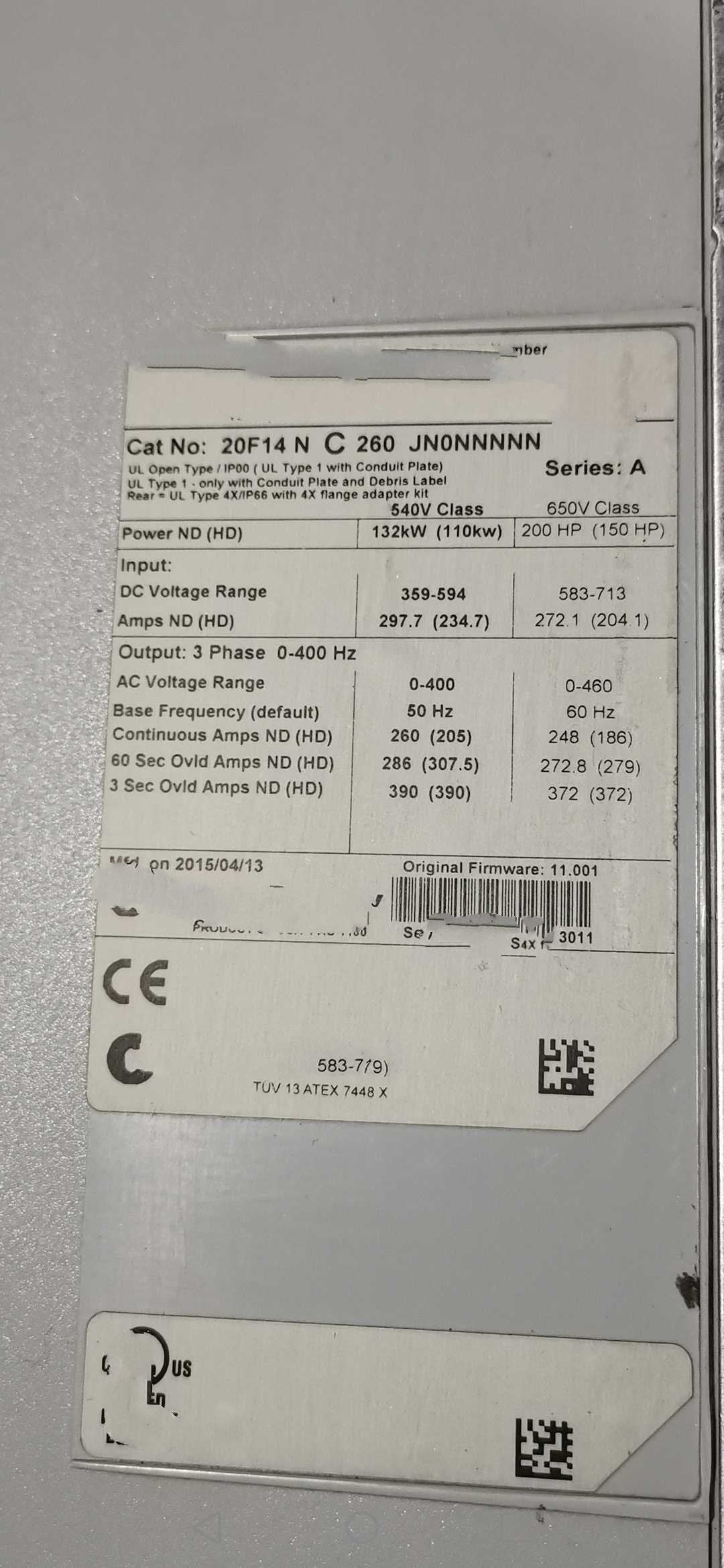 1PC for used  20F14NC260JN0NNNNN  #OYF033