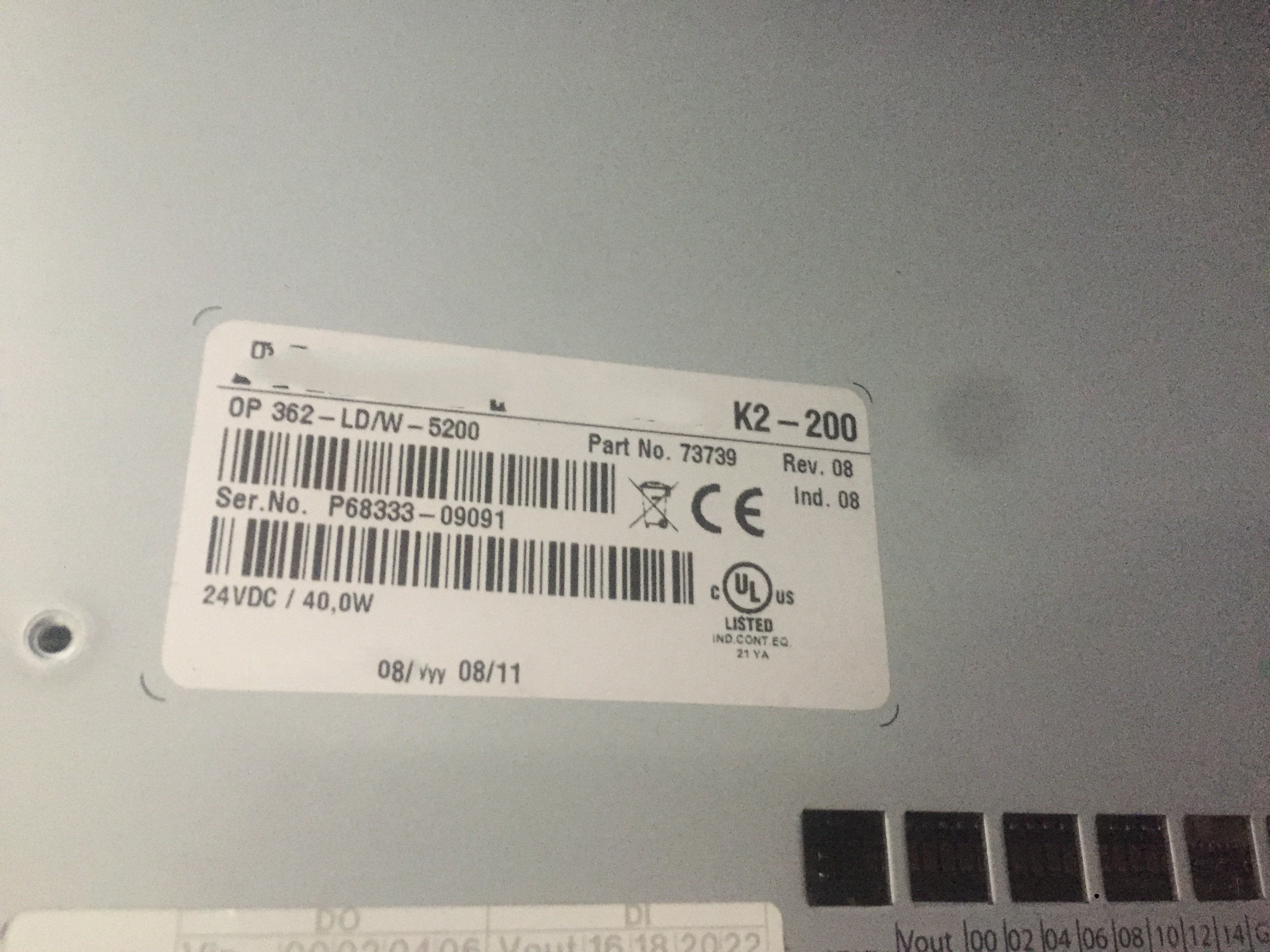 1PC for used  K2-200 OP 362-LD/W-5200    #OYF033
