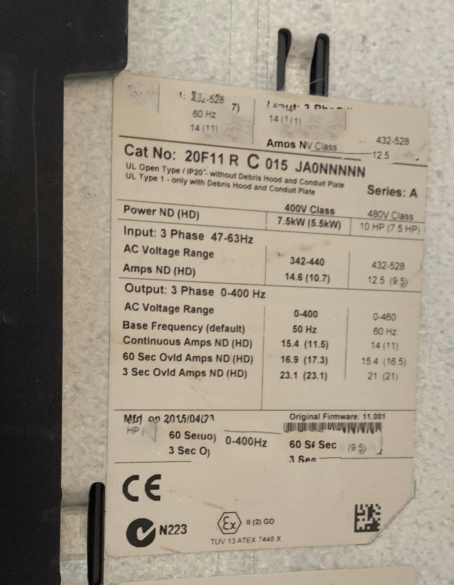 1PC for used  20F11RC015JA0NNNNN #OYF033