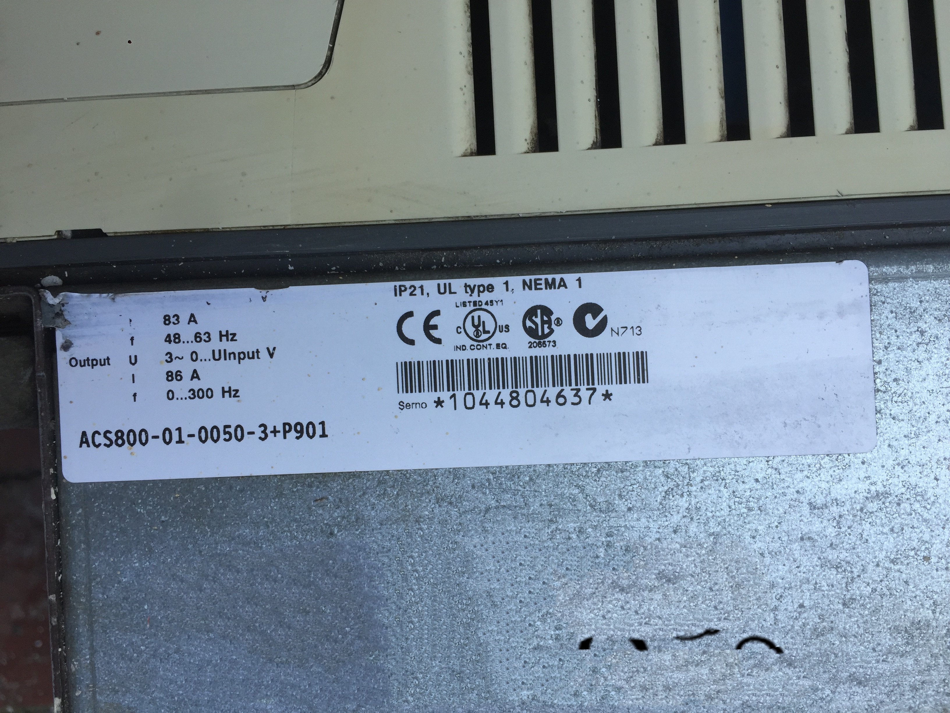 1PC for used     ACS800-01-0050-3+P901   #OYF033