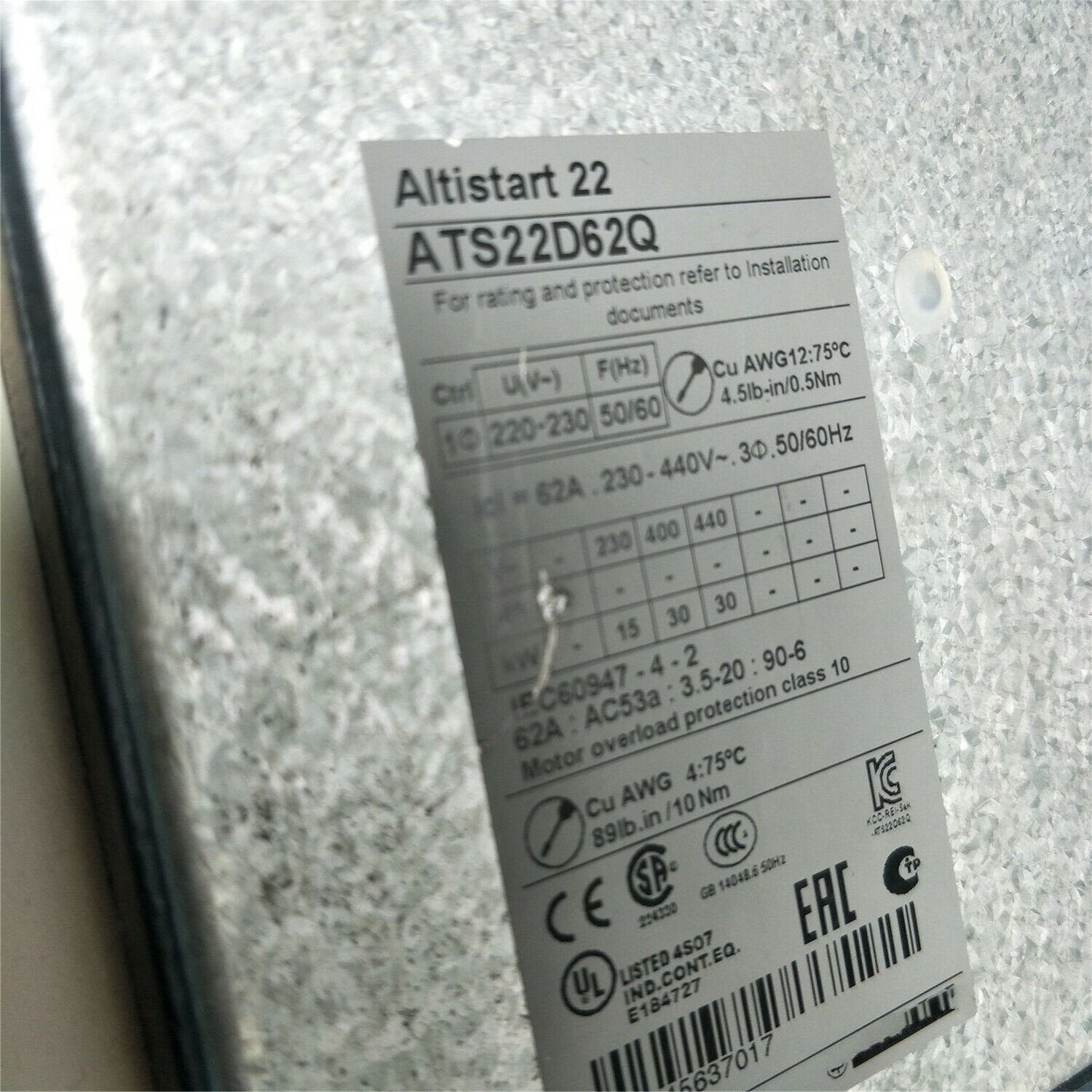 1PC for used    ATS22D62Q  #OYF033