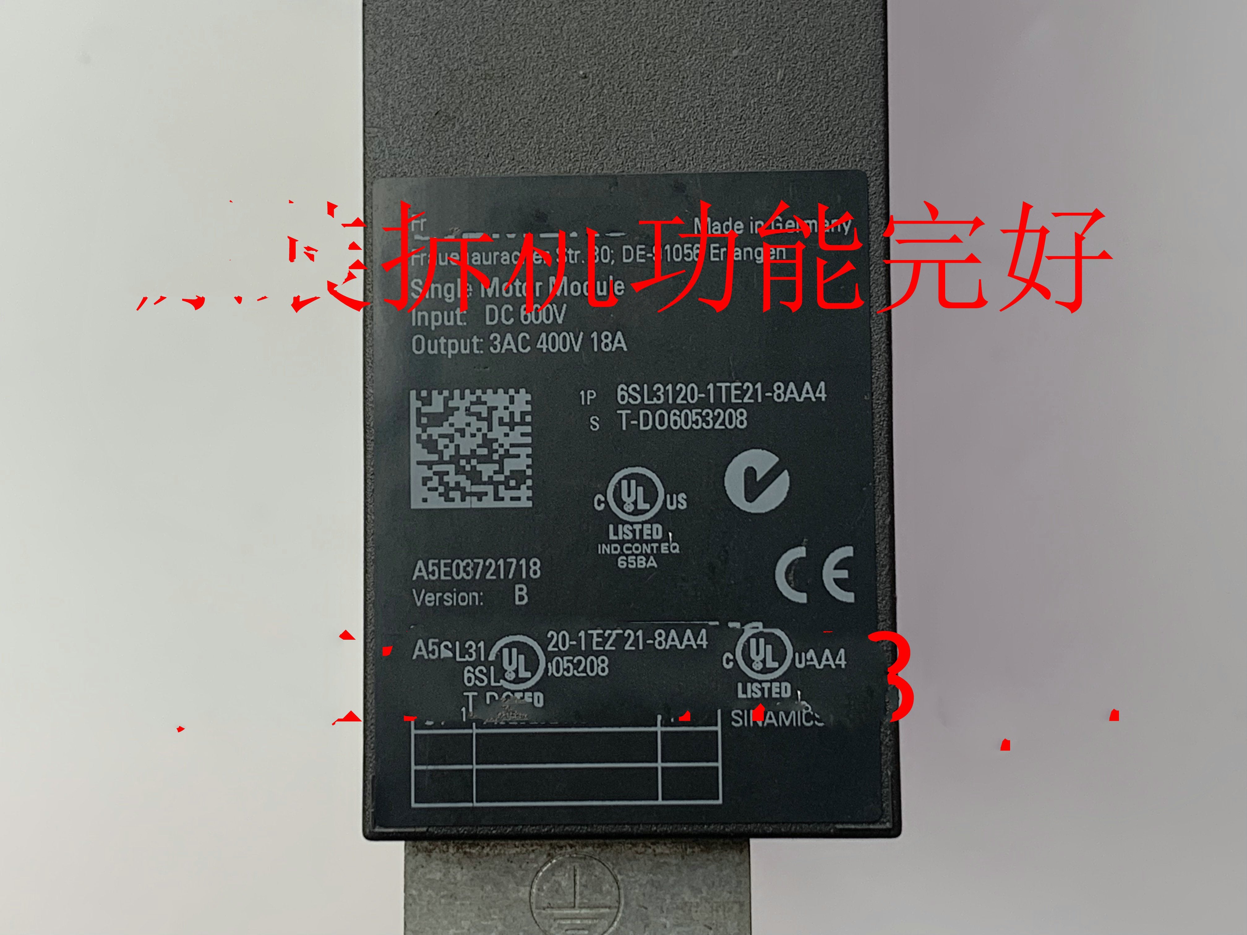 1PC for used  6SL3120-1TE21-8AA4  #OYF033