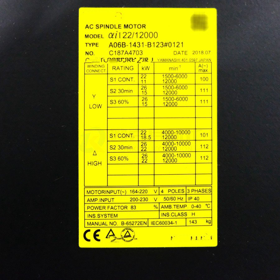 1 PCS NEW  A06B-1431-B123#0121  #OYF033