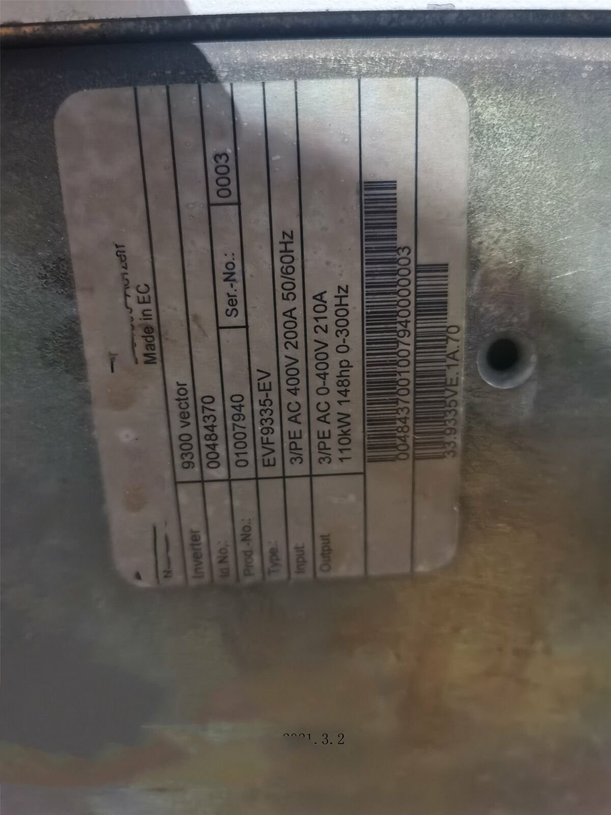 1PC for used  EVF9335-EV  #OYF033
