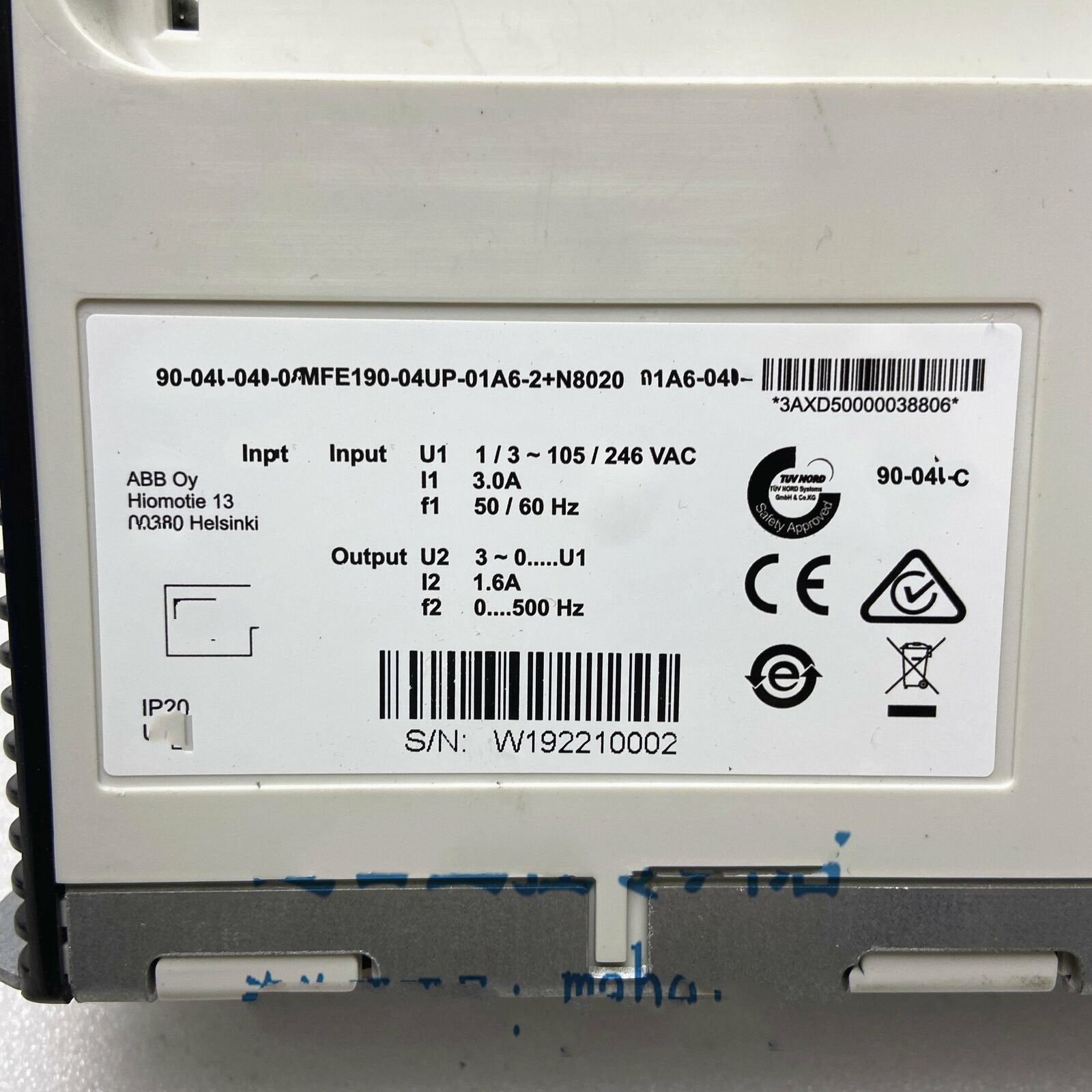 1PC for used  MFE190-04UP-01A6-2+N8020    #OYF033