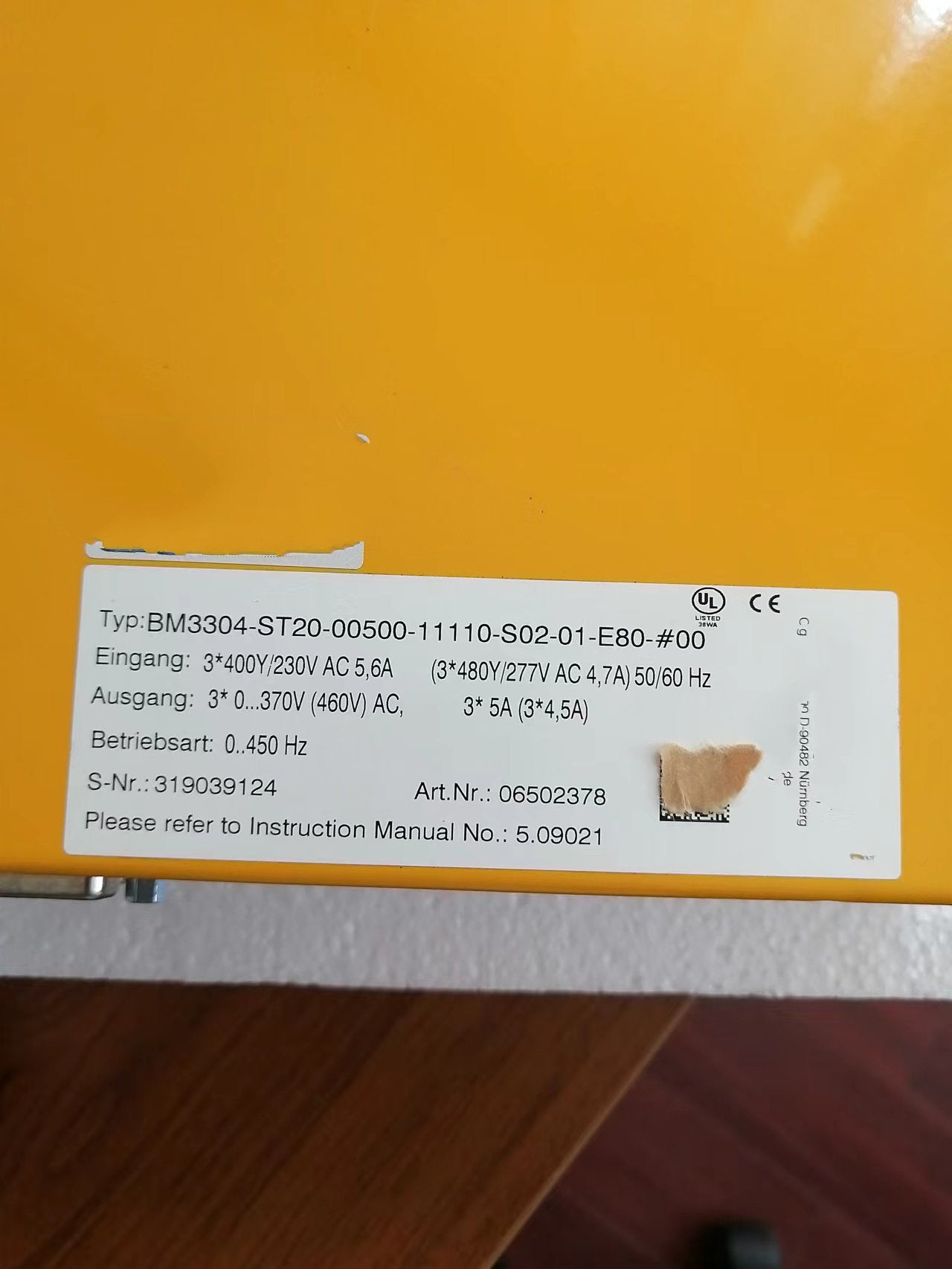 1PC for used  BM3304-ST20-00500-11110-S02-01-E80-#00  #OYF033