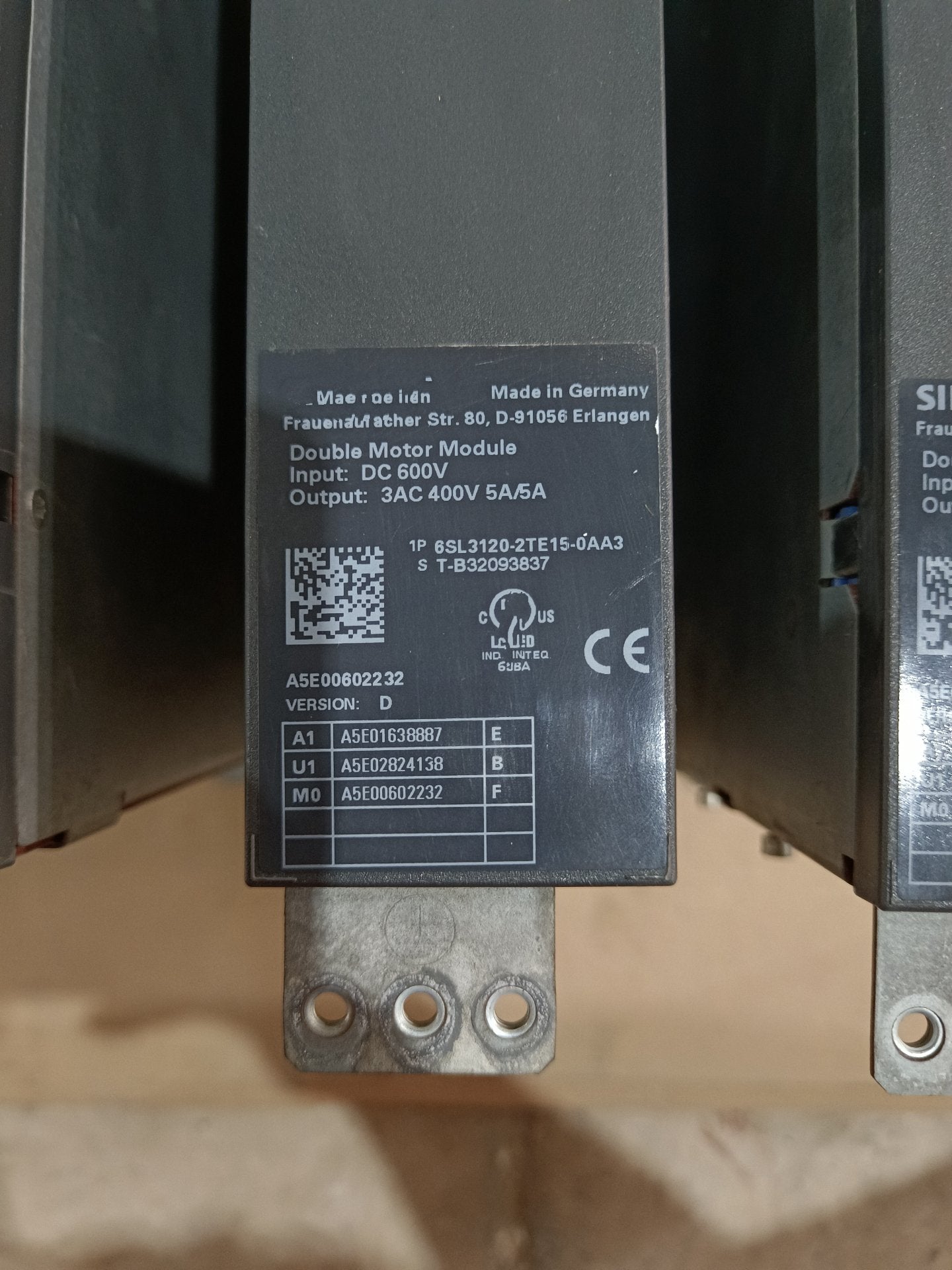 1PC for used  6SL3120-2TE15-0AA3   #OYF033
