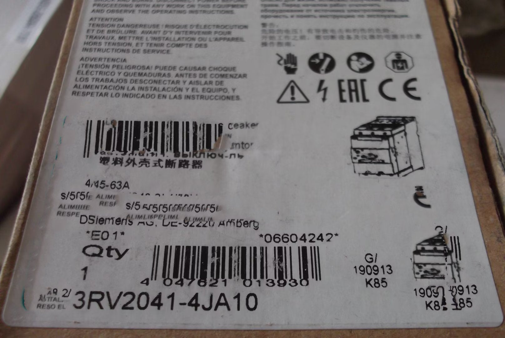 1 PCS NEW  3RV2041-4JA10   #OYF033