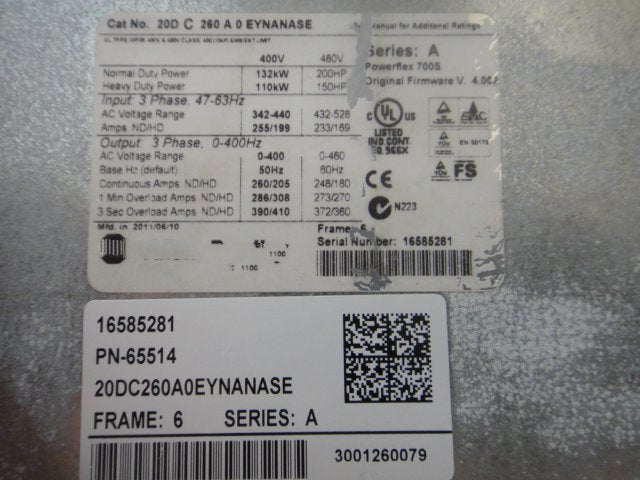 1PC for used  20DC260A0EYNANASE   #OYF033