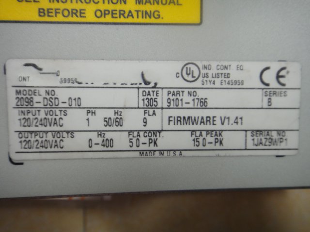 1PC for used   2098-DSD-010   #OYF033