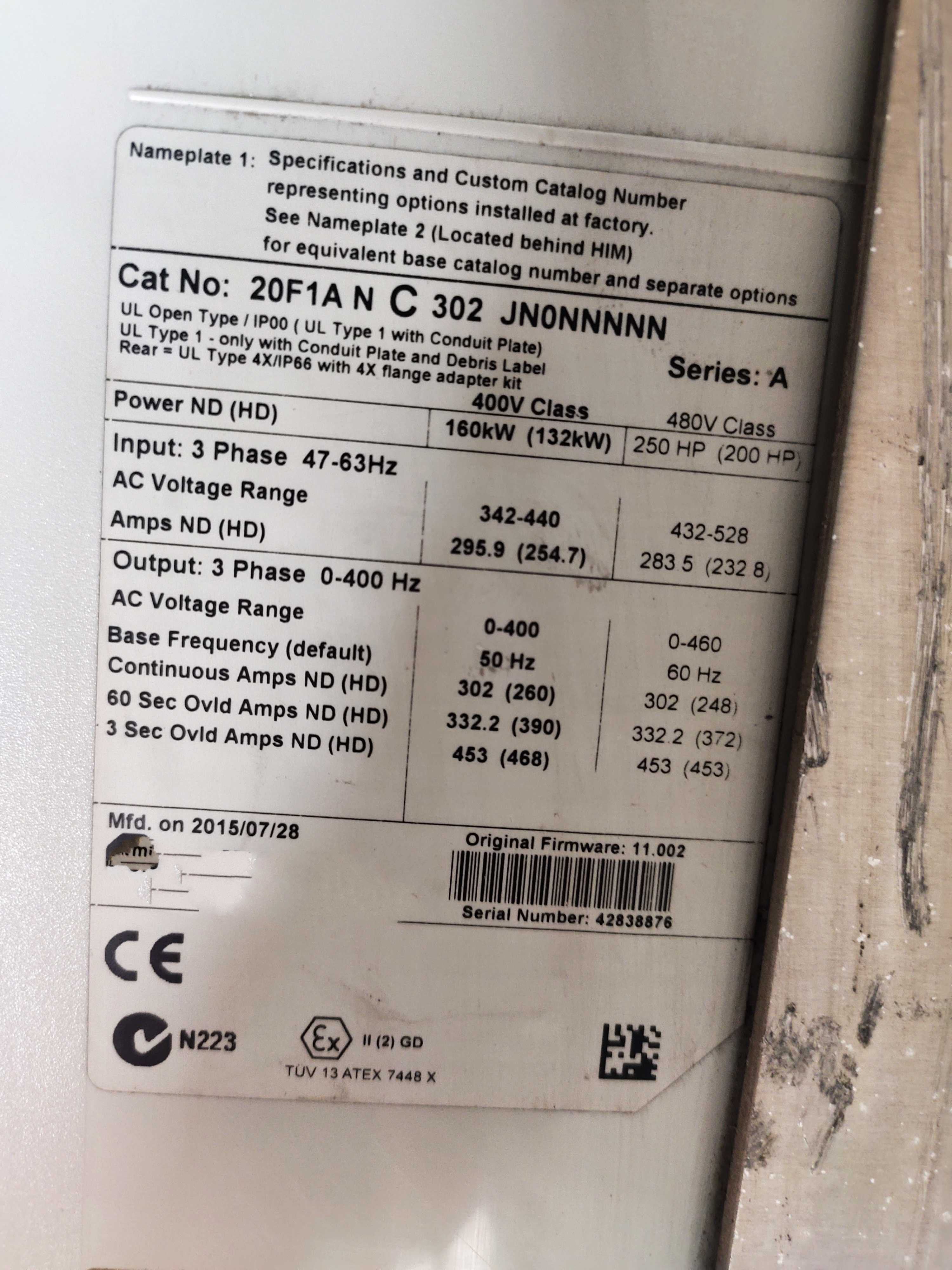1PC for used  20F1ANC302JN0NNNNN  #OYF033