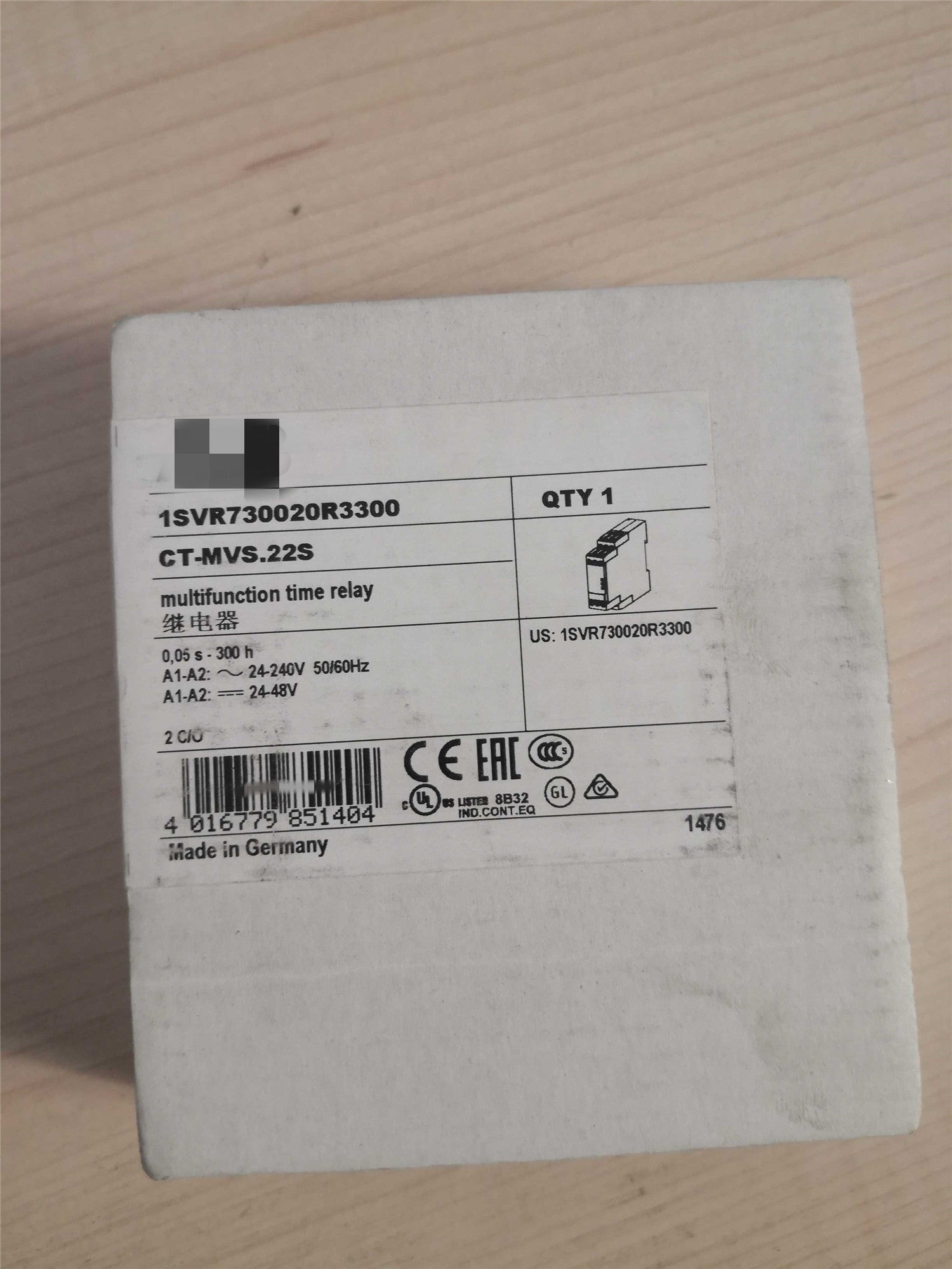 NEW CT-MVS.22S 1SVR730020R3300 #OYF006