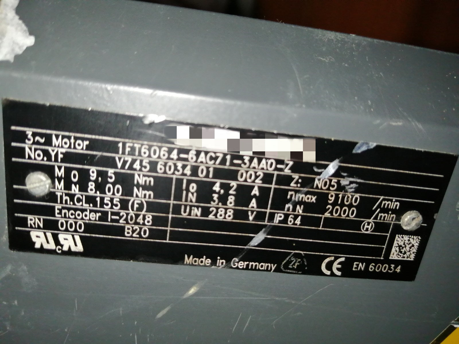 1pc used  1FT6064-6AC71-3AA0-Z   #OYF088