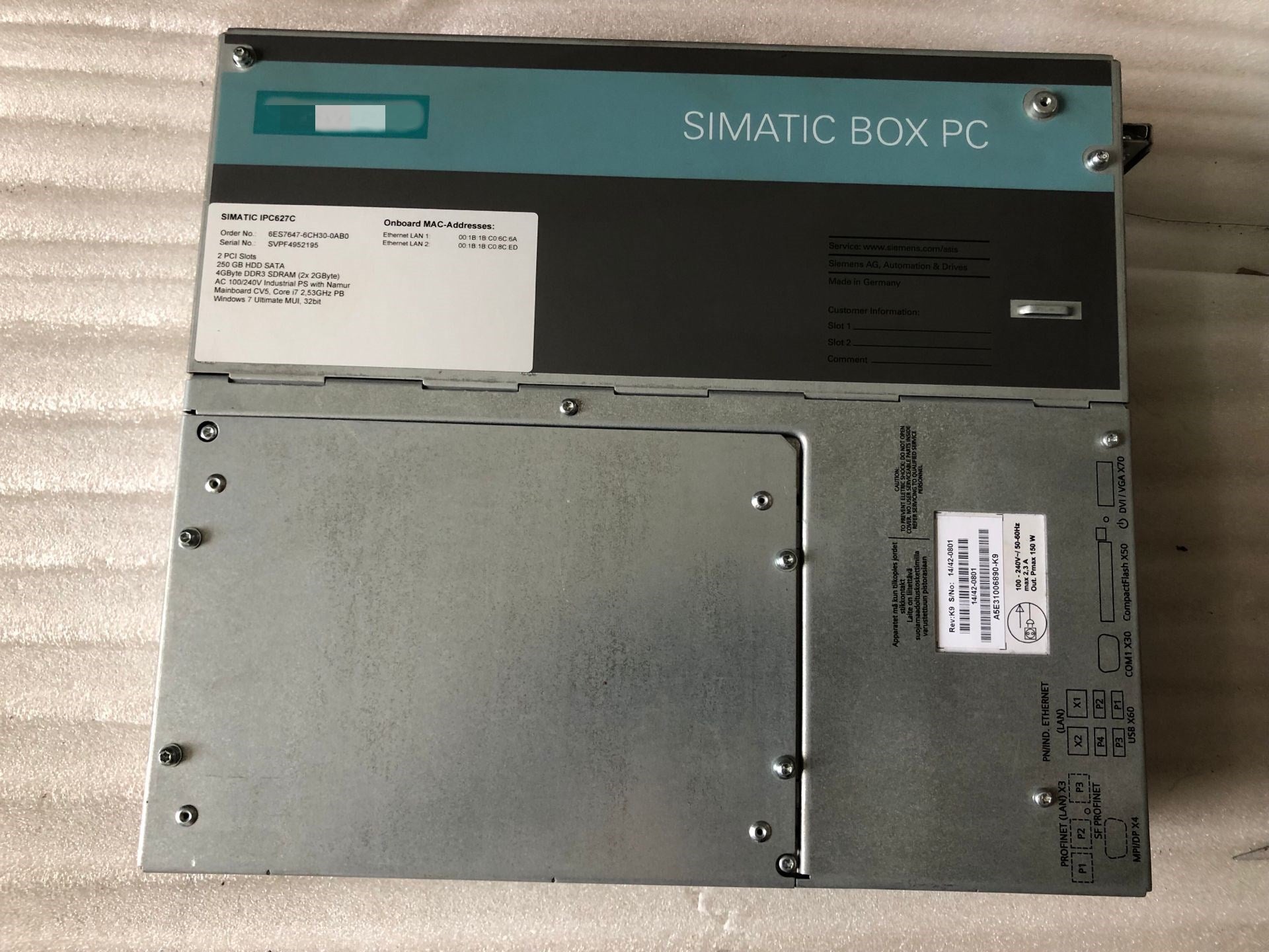 1pc  used  6ES7647-6CH30-0AB0   #OYF088