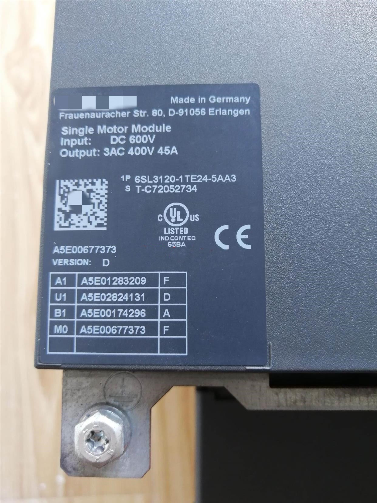 1pc used  6sl3120-1te24-5aa3  #OYF088