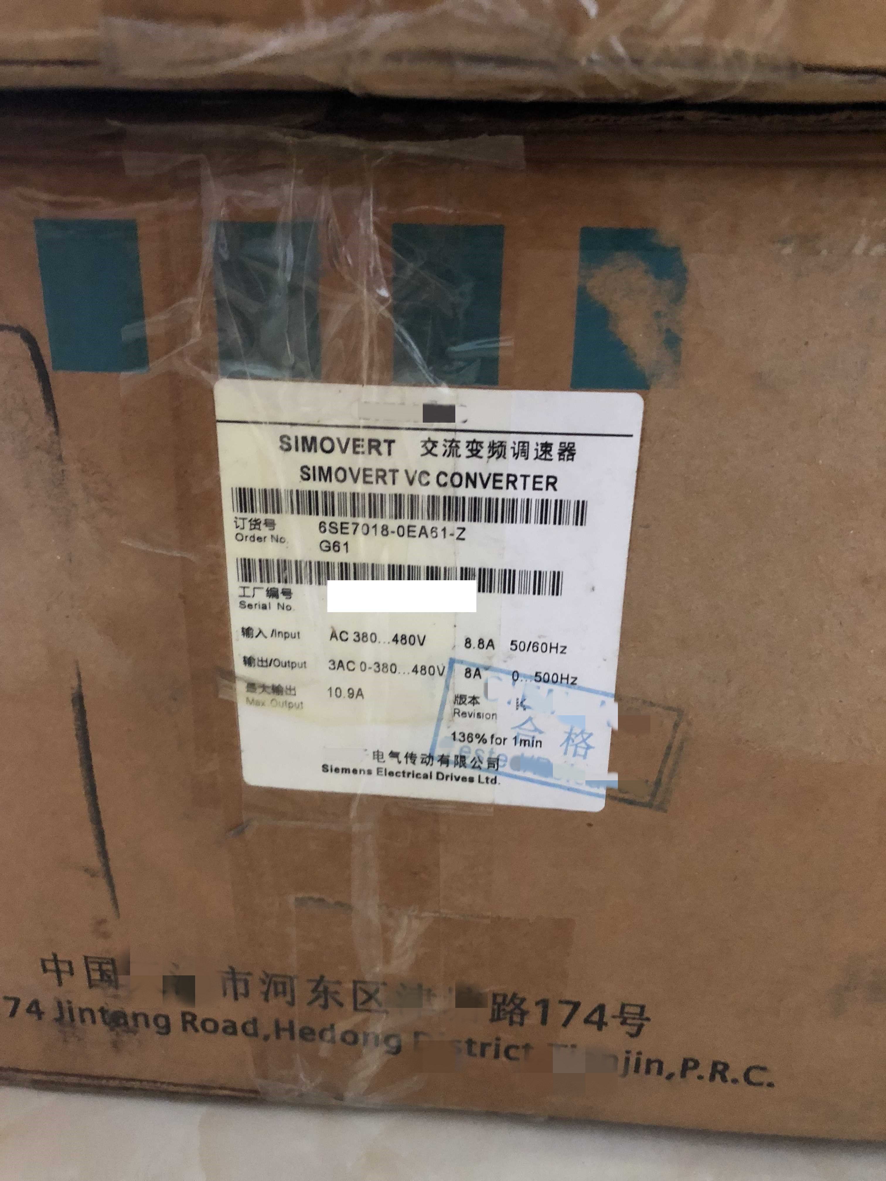 1PCS new  6SE7018-0EA61-Z      #OYF088