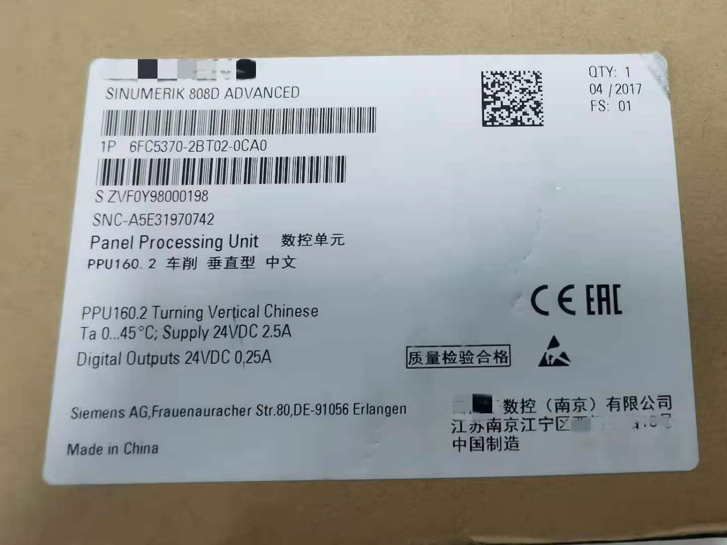 1pc  new  6FC5370-2BT02-0CA0    #OYF088