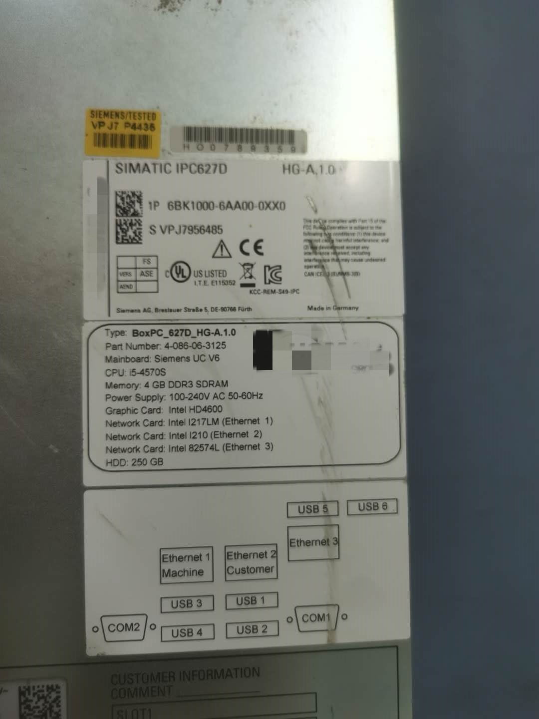 1pc  used  6BK1000-6AA00-0XX0   #OYF088