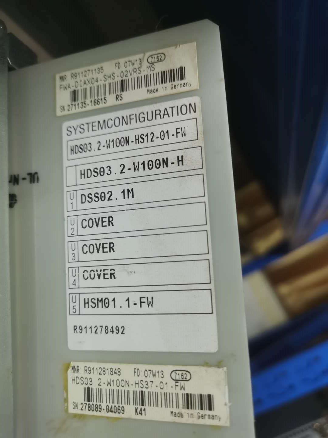 1pc  used  HDS03.2-W100N-HS37-01-FW    #OYF088