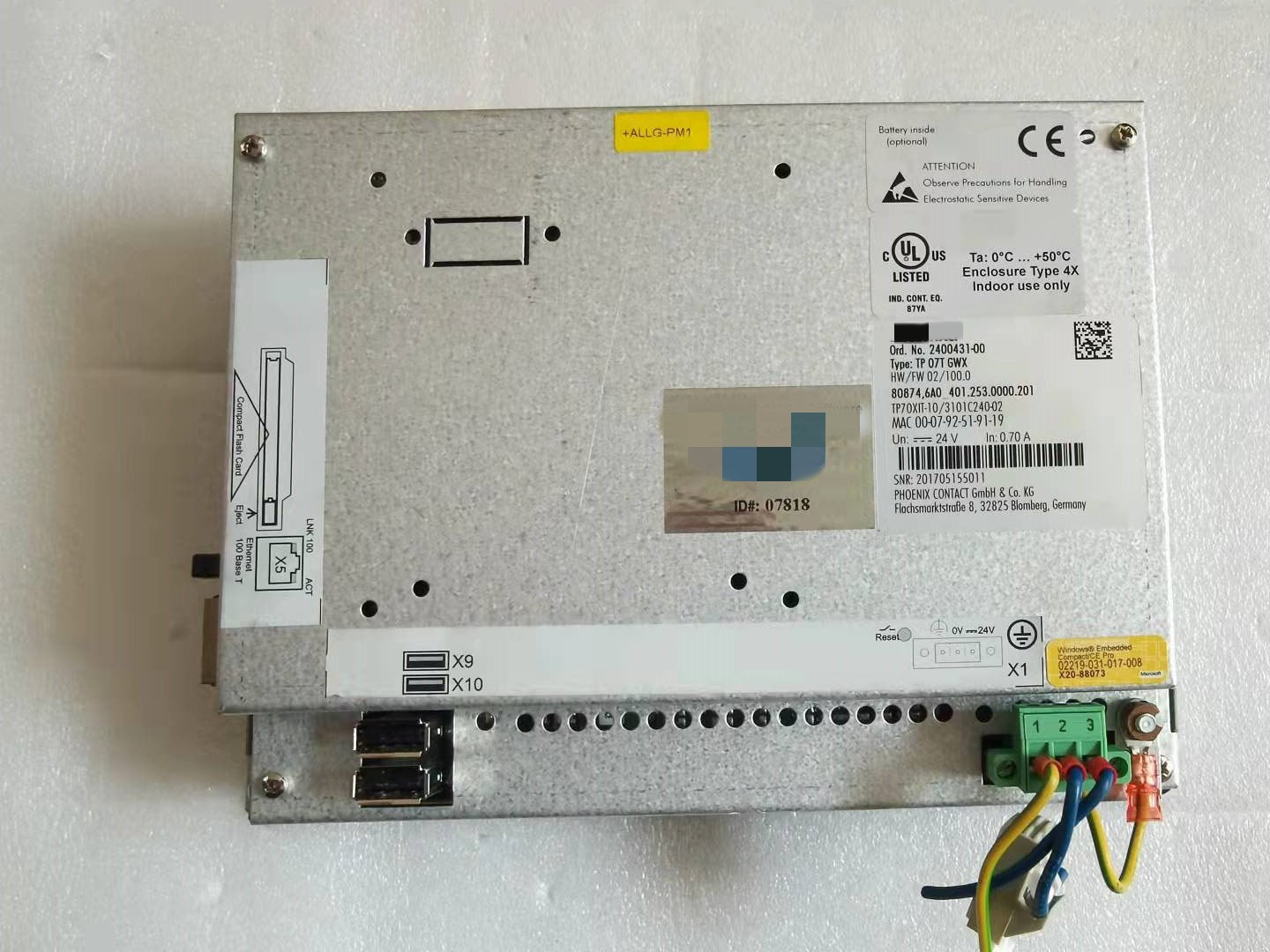 1pc  used  TP 07T GWX   #OYF088