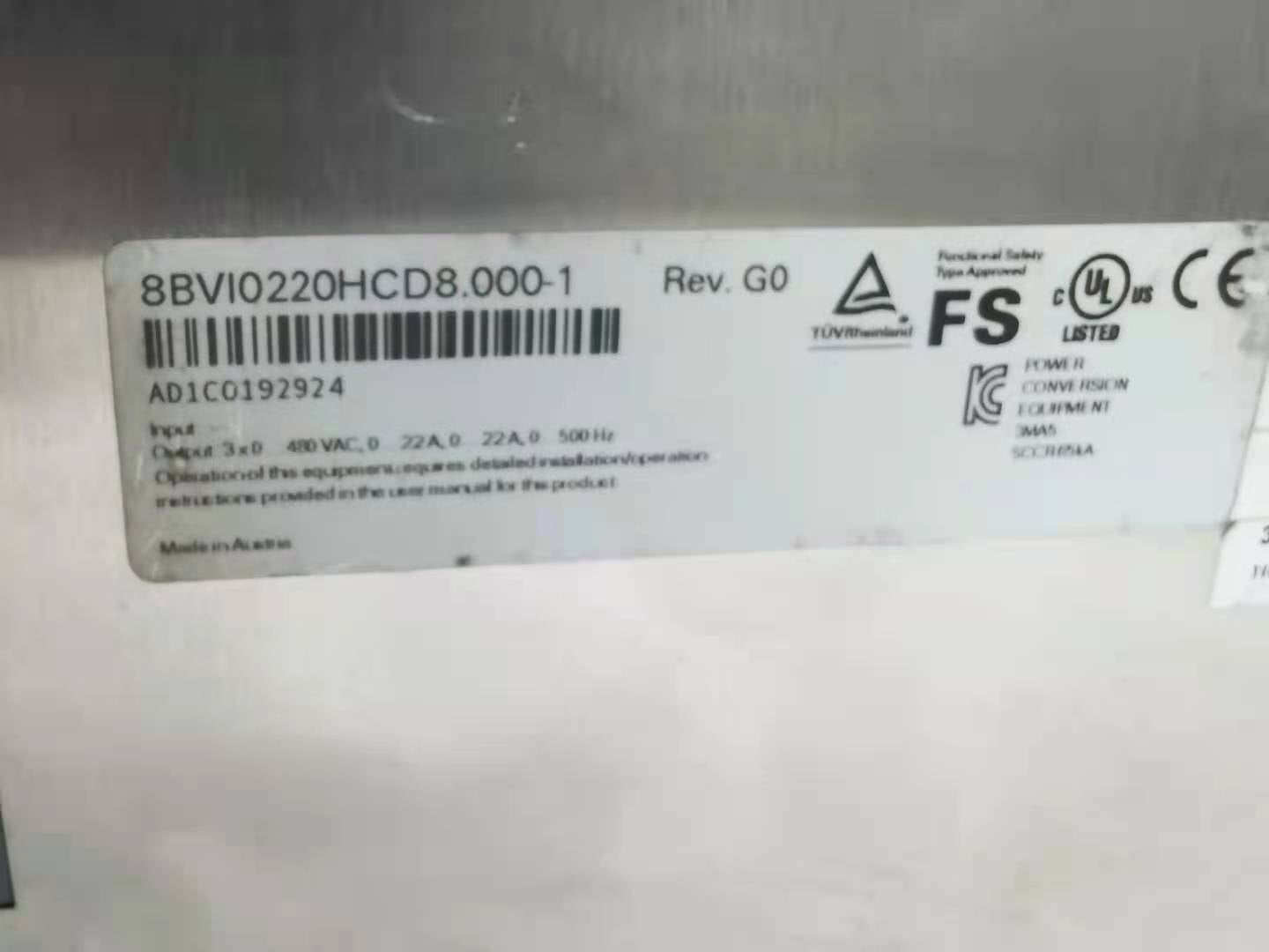 1pc  used  8BVI0220HCD8.000-1    #OYF088