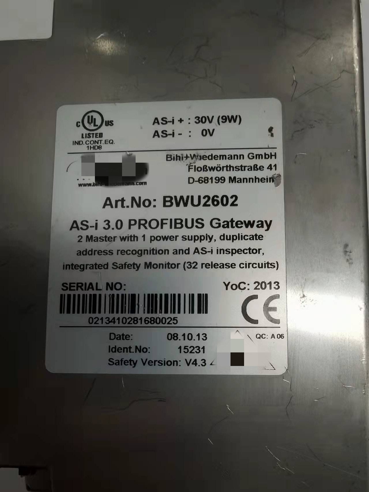 1pc  used  BWU2602  #OYF088