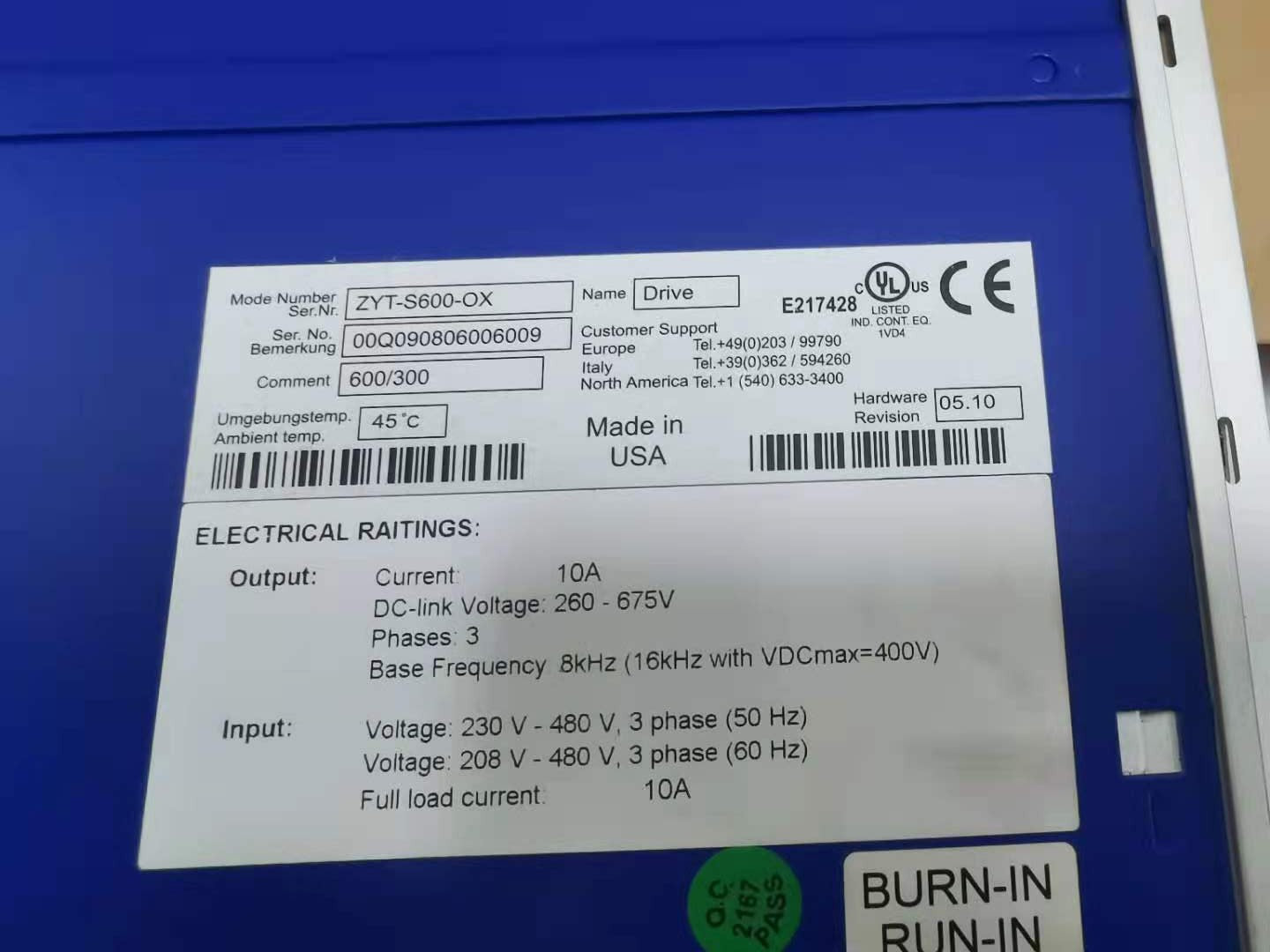 1pc  new  ZYT-S600-OX ZYT-DANNAH53K-X00   #OYF088