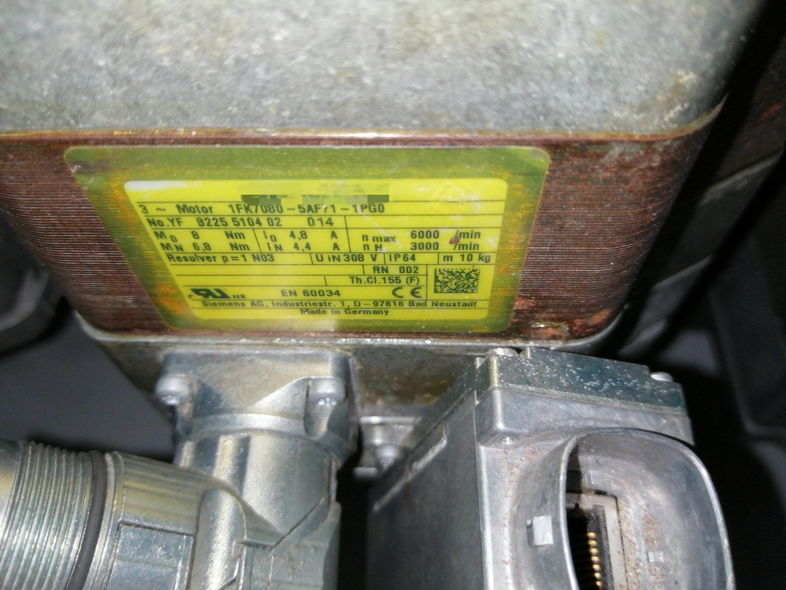 1pc used 1FK7080-5AF71-1PG0 #OYF088