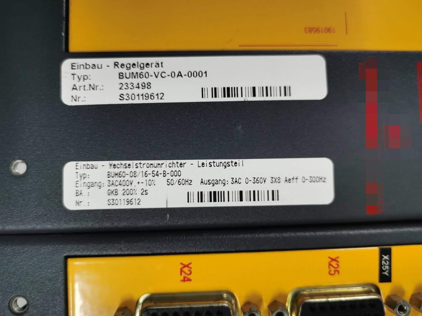 1pc  used   BUM60-VC-0A-0001 BUM60-08/16-54-B-000    #OYF088