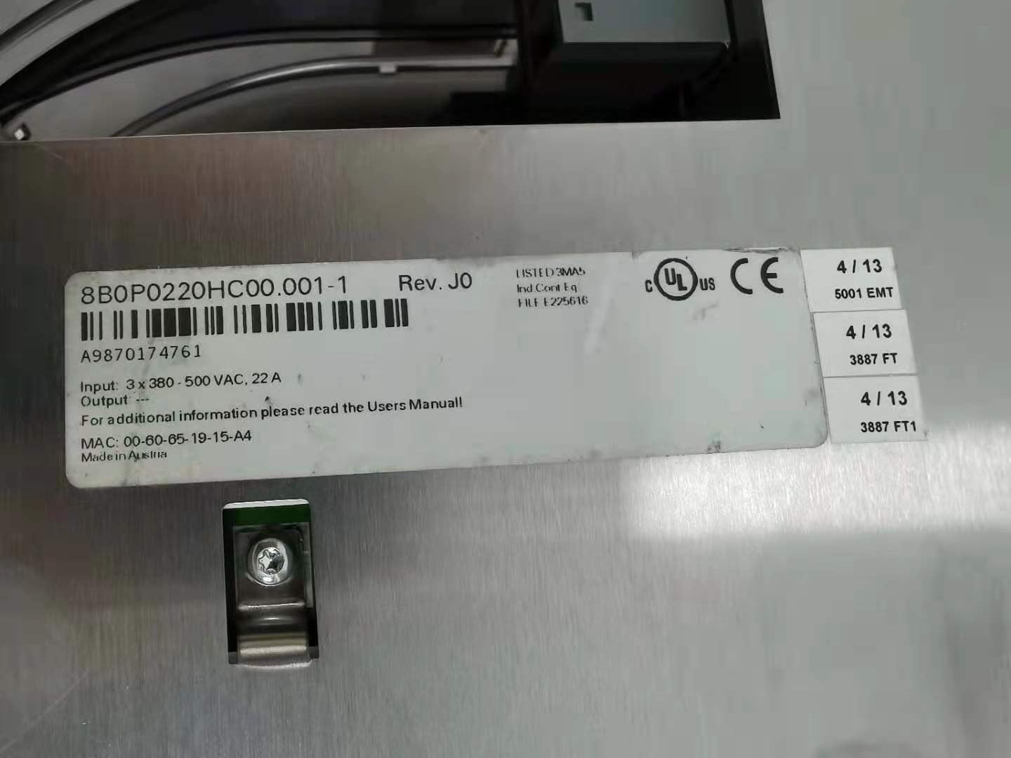 1pc  used  8B0P0220HC00.001-1    #OYF088