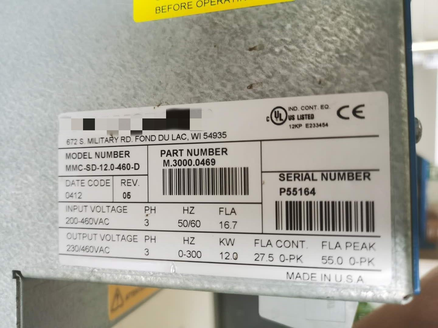 1pc  used   MMC-SD-12.0-460-D   #OYF088