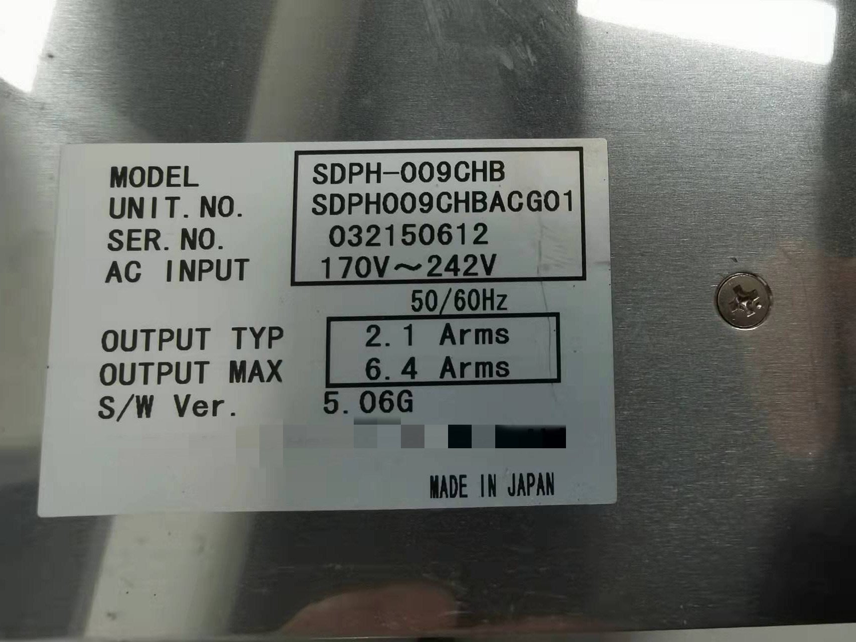 1pc used  SDPH009CHBACG01    #OYF088