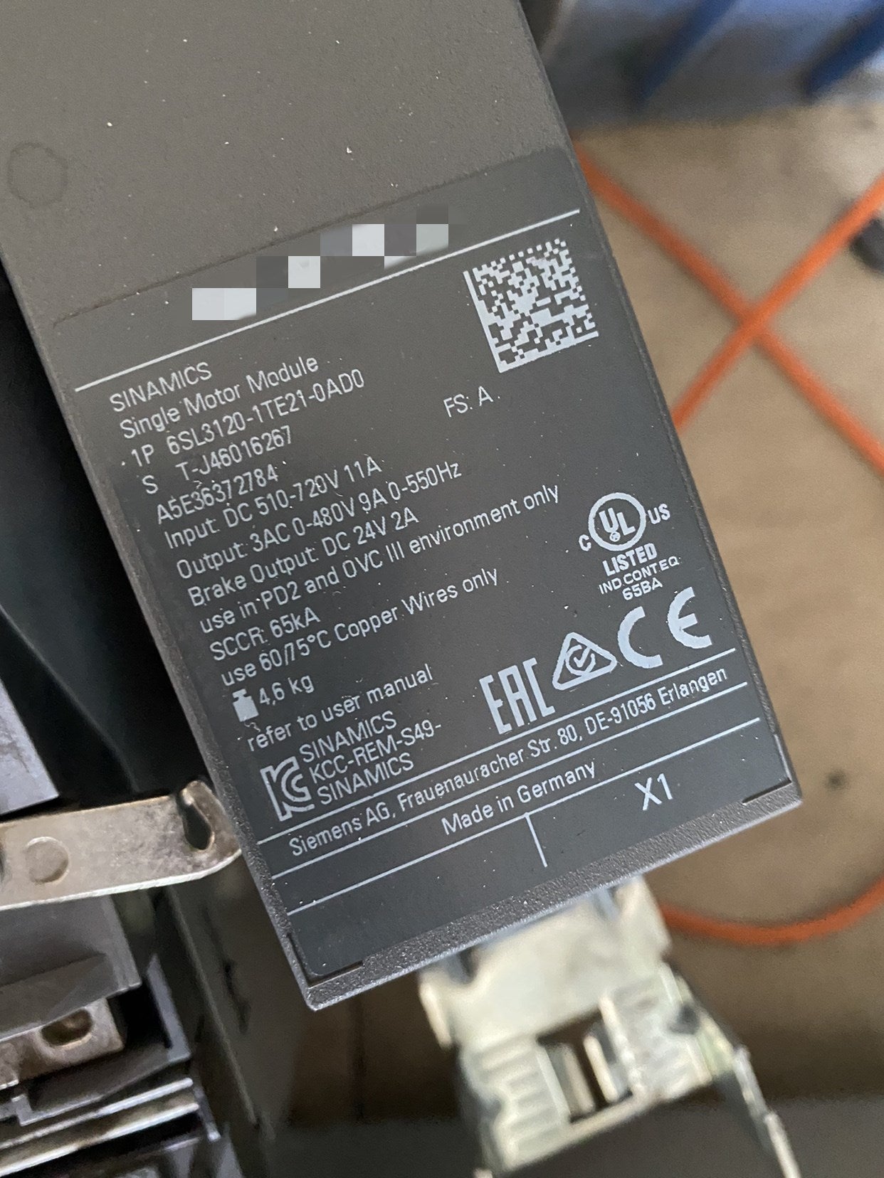 1pc  used  6sl3120-1te21-0ad0    #OYF088