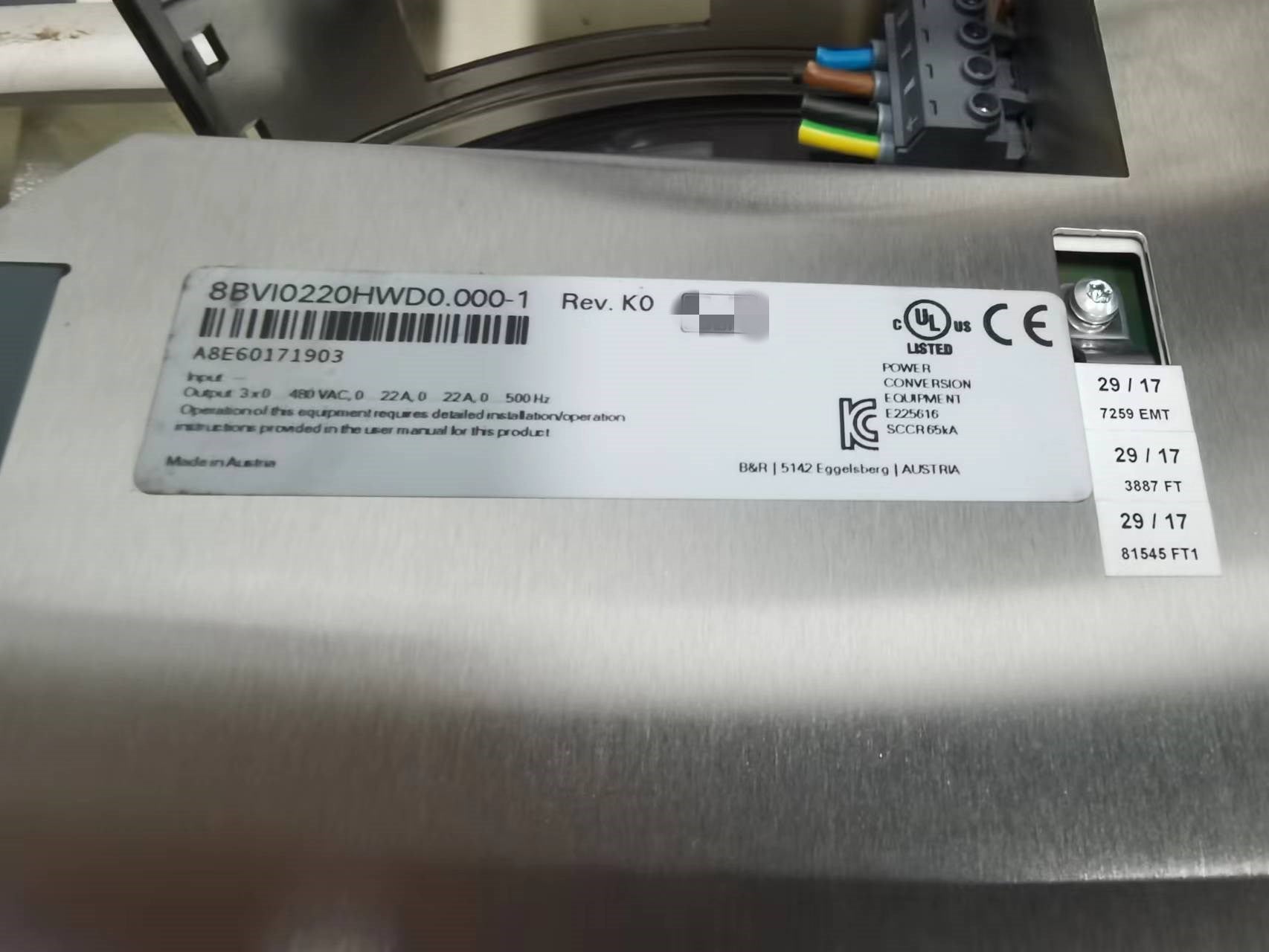 1PCS  used  8BVI0220HWD0.000-1 #OYF088
